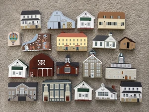 19 Stück The Cats Meow Village Serie Holzregal Sitter Shake Village, Amish - Bild 1 von 11