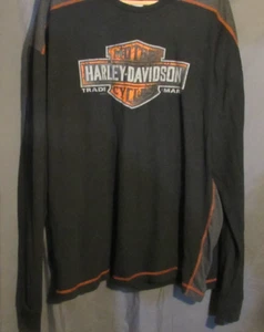 Camiseta Harley Davidson Route 66 Tulsa Ok Unisex Manga Larga Negra Talla 3 XL - Imagen 1 de 4