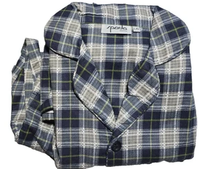 Men's Cotton Size Large L Size SPADA UOMO Bedtime Pajama Shirt Pants Set NEW! - Picture 1 of 2