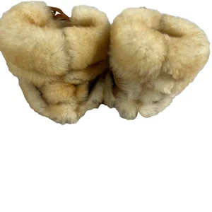 Fur Brown Baby Slippers Unisex Girls & Boys - Size: 3-6 Months - Picture 1 of 10