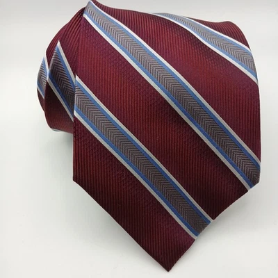 Corbata Platinum Designs Repp 100 % seda a rayas (4x62") tejida multicolor Foto 1 de 4