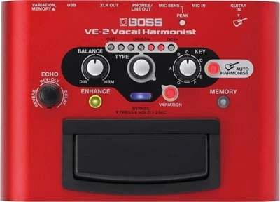 Pedal de eco vocal BOSS VE-2 para guitarristas cantores | Vocal em tempo real... -CAIXA ABERTA - Imagem 1 de 4