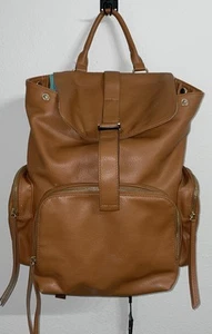 Mominside Wickeltasche Tasche braun vegan Leder Rucksack Mama Papa groß Reise - Bild 1 von 8