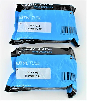 2pcs Tube 24x1 3/8 for Wheelchair Tire Car Valve Straight - Image 1 of 3