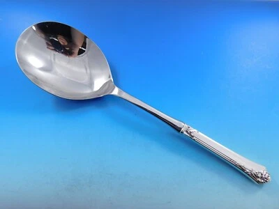 Cazuela cuchara Damask Rose de Oneida de plata esterlina HH WS 11 3/8" hecha a medida Foto 1 de 4