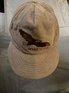 Cappello Camionista Vintage Grand Tetons Snapback Beige Regolabile Aquila �� - Foto 1 di 5