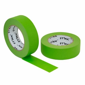 2pk 1.5" 36mm x 60yd STIKK Green Painters Masking Tape 14 Day Easy Removal - Picture 1 of 5