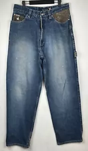 Vintage Johnny Blaze Herren 36 Braun Wildleder Carpenter Blue Jeans - Bild 1 von 19