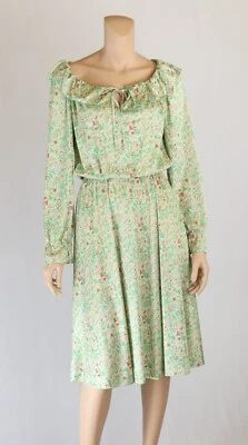 Shawn Originals for Neiman Marcus Vintage 70s Floral Cinch Waist Dress sz S - Image 1 of 4