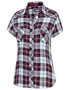 Damenbluse Westernbluse Country Cowgirl Western Stars & Stripes »PASADENA SHORT« - Picture 1 of 2