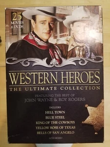 Western Heroes The Ultimate Collection, 25 Movies 6 DVDs Mint Discs Ships Free - Picture 1 of 10
