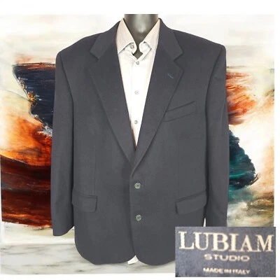 Lubiam Jacket Blazer Mens 48R Dark Navy Wool Cashmere Italy - Image 1 of 4