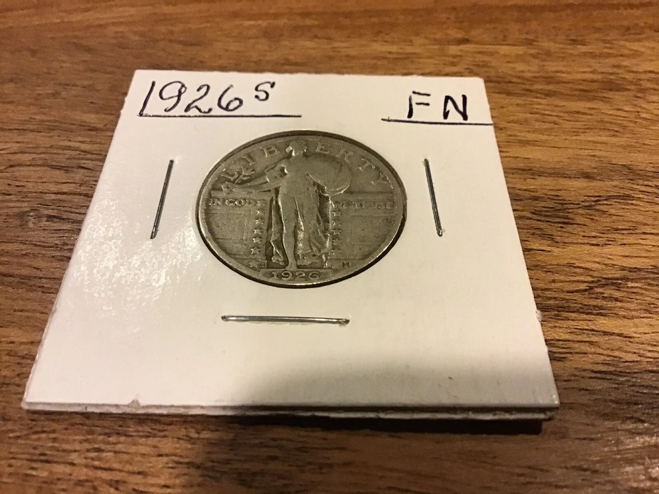 1926 S SILVER STANDING LIBERTY QUARTER FINE CONDITION - Image 1 of 4