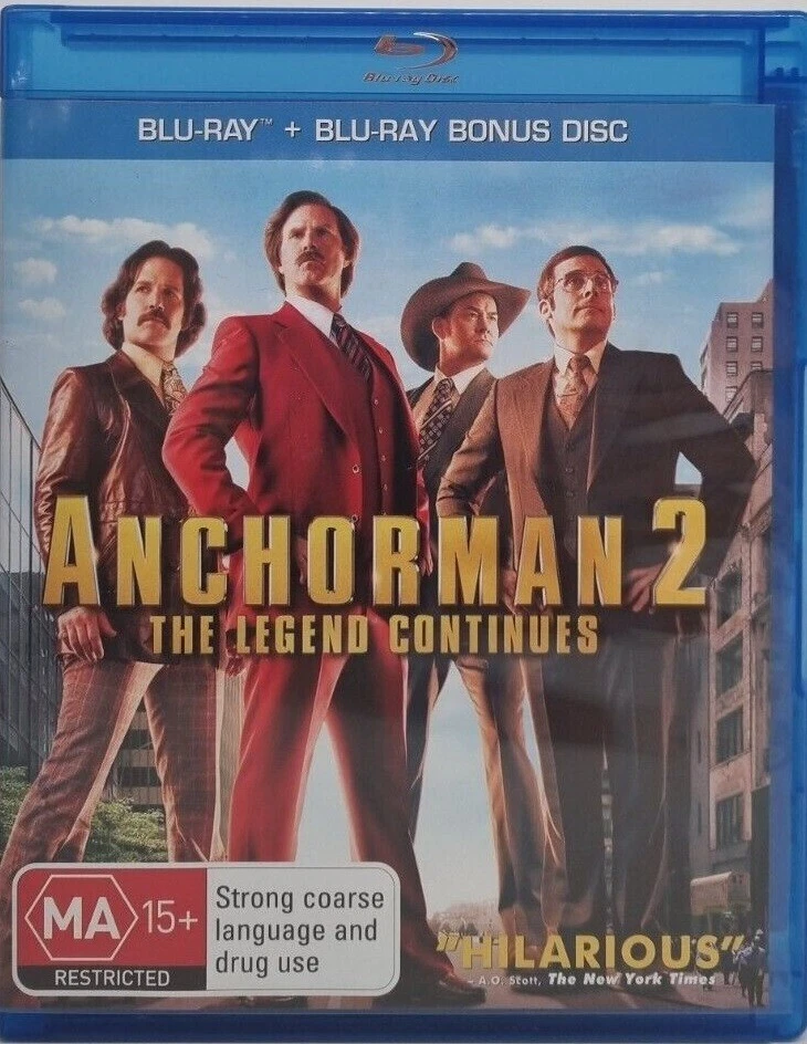 ANCHORMAN 2 THE LEGEND CONTINUES 2BLU-RAY BRAND NEW Region B - Image 1 of 1