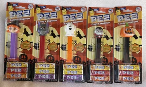 Complete Set 2021 Halloween Pez Dispensers With Seasonal Flavored Candy NEW (5) - Picture 1 of 5
