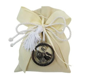 Bonboniere Konfirmation Tasche Baumwolle Schlüsselanhänger Mitria Nappaleder - Bild 1 von 1
