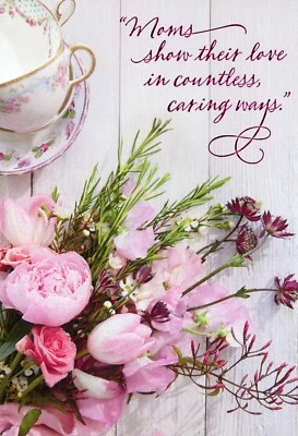 Heartfelt HAPPY MOTHER'S DAY Card FOR MOM, Rose Tea Party by Hallmark + Envelope - Image 1 of 4