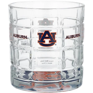 Auburn Tigers NCAA Bottoms Up Squared Whisky Rocks Glass 10 oz - Picture 1 of 1