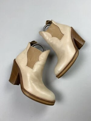 Acne Ladies Leather Heeled Boots Shoes Size 37 - Image 1 of 4