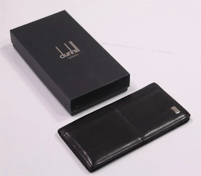 Dunhill London Black Leather Long Bifold Wallet Made in Italy Gift Box - Image 1 of 4