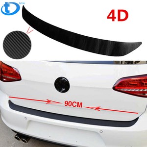 1PC Accessories Carbon Fiber Car Rear Guard Bumper 4D Sticker Panel Protector US