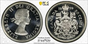 1959 Canada  Gem PL Fifty Cents  Half Dollar   PCGS PL 66 Cam - Picture 1 of 1