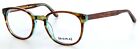 SORA KENDALL C4 Brown Aqua Horn Round Eyeglasses Frame 48-20-140 JAPAN PB1
