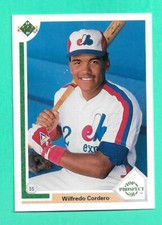 (1) WILFREDO CORDERO 1991 UPD # 60 EXPOS  ROOKIE  NM  CARD (G0623)