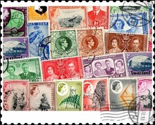 Swaziland Pre Indipendenza : 25 francobolli diversi Collezione