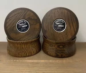 Set 4 ciotole vintage cimelio rovere legno curvo DidWare Stave USA ottime - Foto 1 di 18