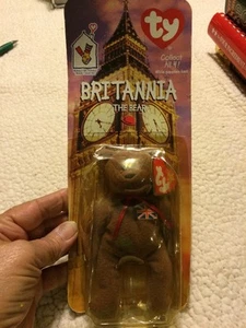 MCDONALDS ~ 1997 ~ TY TEENIE BEANIE BABY ~ BRITANNIA THE BEAR ~ New In Package - Picture 1 of 3