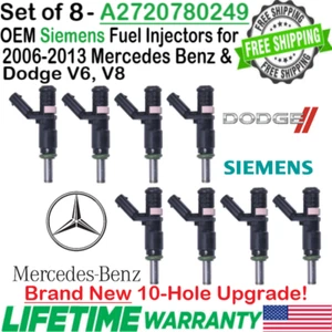 x8 Siemens New DEKA 10Hole Upgrade OEM Fuel Injectors For 07-08 Sprinter 2500 V6 - Picture 1 of 9