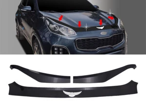 Front Bonnet Hood Guard Garnish Black (Fits: KIA 2017+ Sportage QL) - Picture 1 of 5