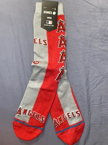 STANCE LOS ANGELES ANGELS MLB Baseball Split Crew Socks Adult Size Large L RED Cover