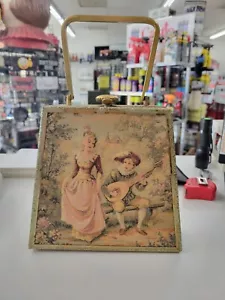 Vtg RARE 1960s TYROLEAN NY Renaissance Tapestry 3D Puffed Victorian Purse - Picture 1 of 14