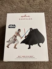 2019 Hallmark Ornament   Rey and Kylo Ren  Star Wars Disney - New