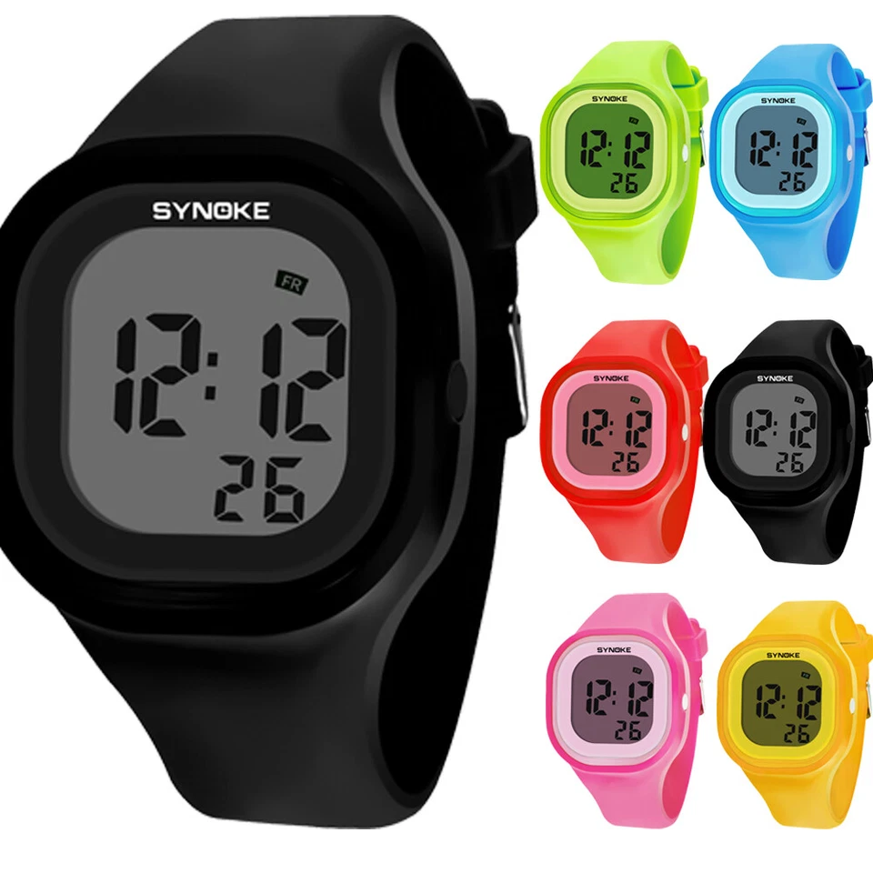 Reloj electrónico digital impermeable para niños niños niños niñas deportes relojes LED Foto 1 de 4