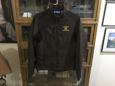 ARLINGTON RACE TRACK Beverly D Embroidered Brown Soft Shell REEBOK Jacket SZ S - Image 1 of 4