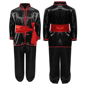 Boys Girls Set Breathable Kung Fu Suit Unisex Outfit Training Tops Wing Chun - Picture 1 of 64