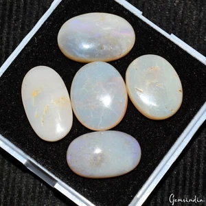 Piedras preciosas de joyería de cabina ovalada sueltas multi brillo ópalo australiano natural 38,70 quilates - Imagen 1 de 7