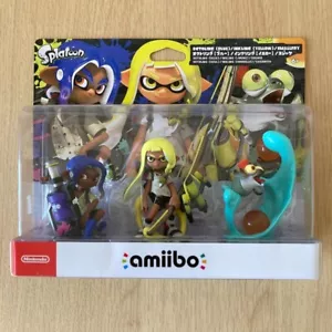 amiibo Triple Set Inkling Yellow / Octing Blue / Kojaquet Splatoon Japan NEW F/S - Picture 1 of 6