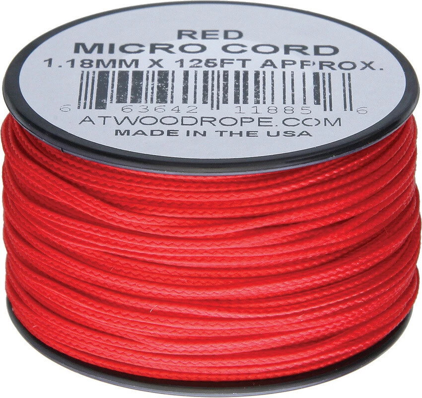 Atwood Rope Mfg Micro Cord 125 Ft. Red Rg1269