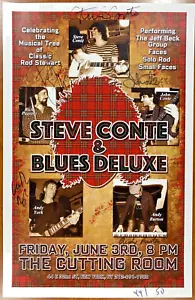 STEVE CONTE & Blues Deluxe PÓSTER FIRMADO 2016 NYC LE #44/50 Muñecas Nueva York PUNK - Imagen 1 de 6
