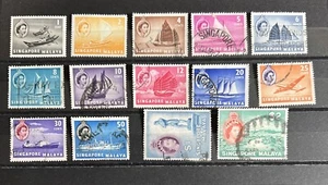 Singapore 1955 - MH/ Used Scott # 30 -41. Partial Set. Scenic Views. See Desc. - Picture 1 of 3