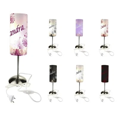 Kinder Kinderzimmer Nachttischlampe mit Namen Kinderlampe Tischleuchte Blumen - Bild 1 von 4