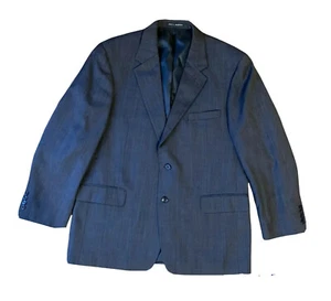 Savile Row  London Blazer Dress Sport Coat  Size Large 46R  Gray 100% Wool - Picture 1 of 8
