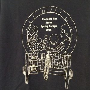 Pioneers for Jesus womens t-shirt size M brown cotton 2016 - Picture 1 of 4