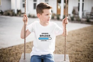 Camisa de anuncio de carga del futuro hermano regalo de cualquier idioma - Imagen 1 de 5