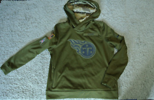 Tennessee Titans Hoodie Youth Boys Large Olive Green Camo Salute To Service Nike