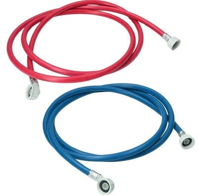 WASHING MACHINE FILL HOSES EXTRA LONG HOT & COLD 2.5m - Image 1 of 4
